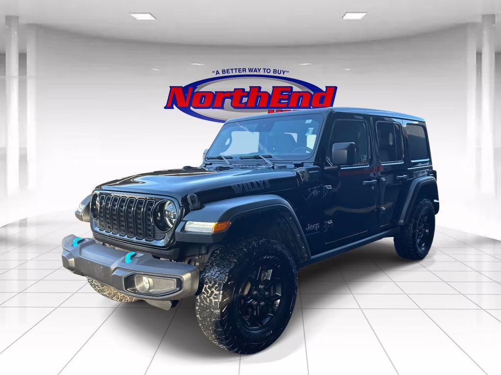 2024 Black Clearcoat Jeep Wrangler Willys 4xe 4X4 SUV