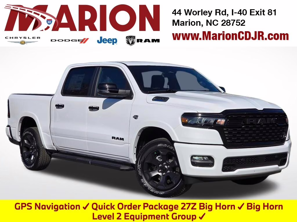 2026 Bright White Clearcoat Ram 1500 Big Horn/Lone Star 4X4 Truck