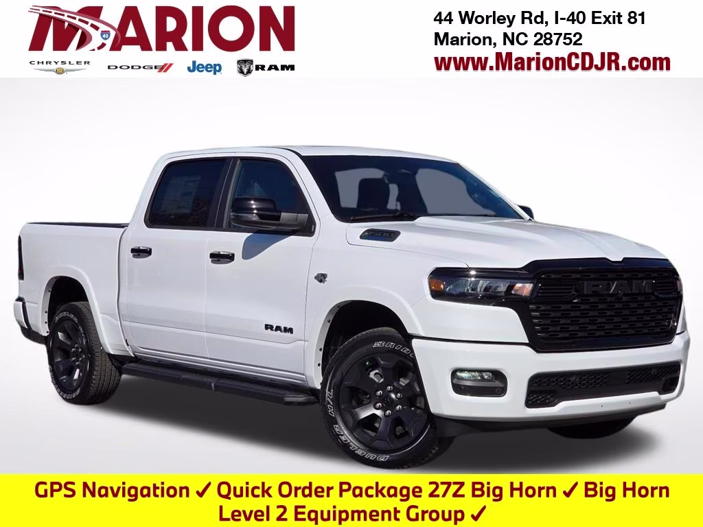 2026 Bright White Clearcoat Ram 1500 Big Horn/Lone Star 4X4 Truck