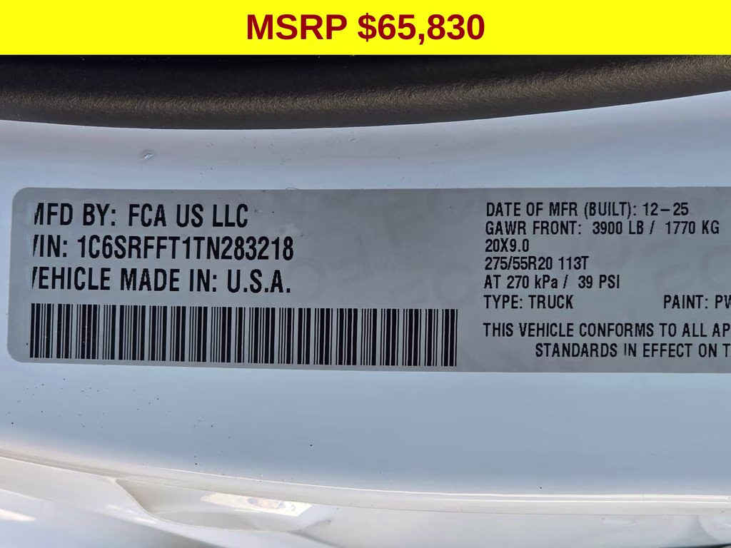 2026 Bright White Clearcoat Ram 1500 Big Horn/Lone Star 4X4 Truck