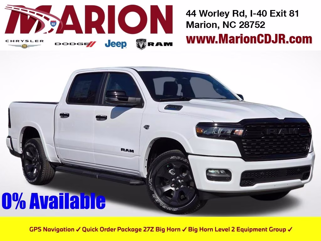 2026 Bright White Clearcoat Ram 1500 Big Horn/Lone Star 4X4 Truck