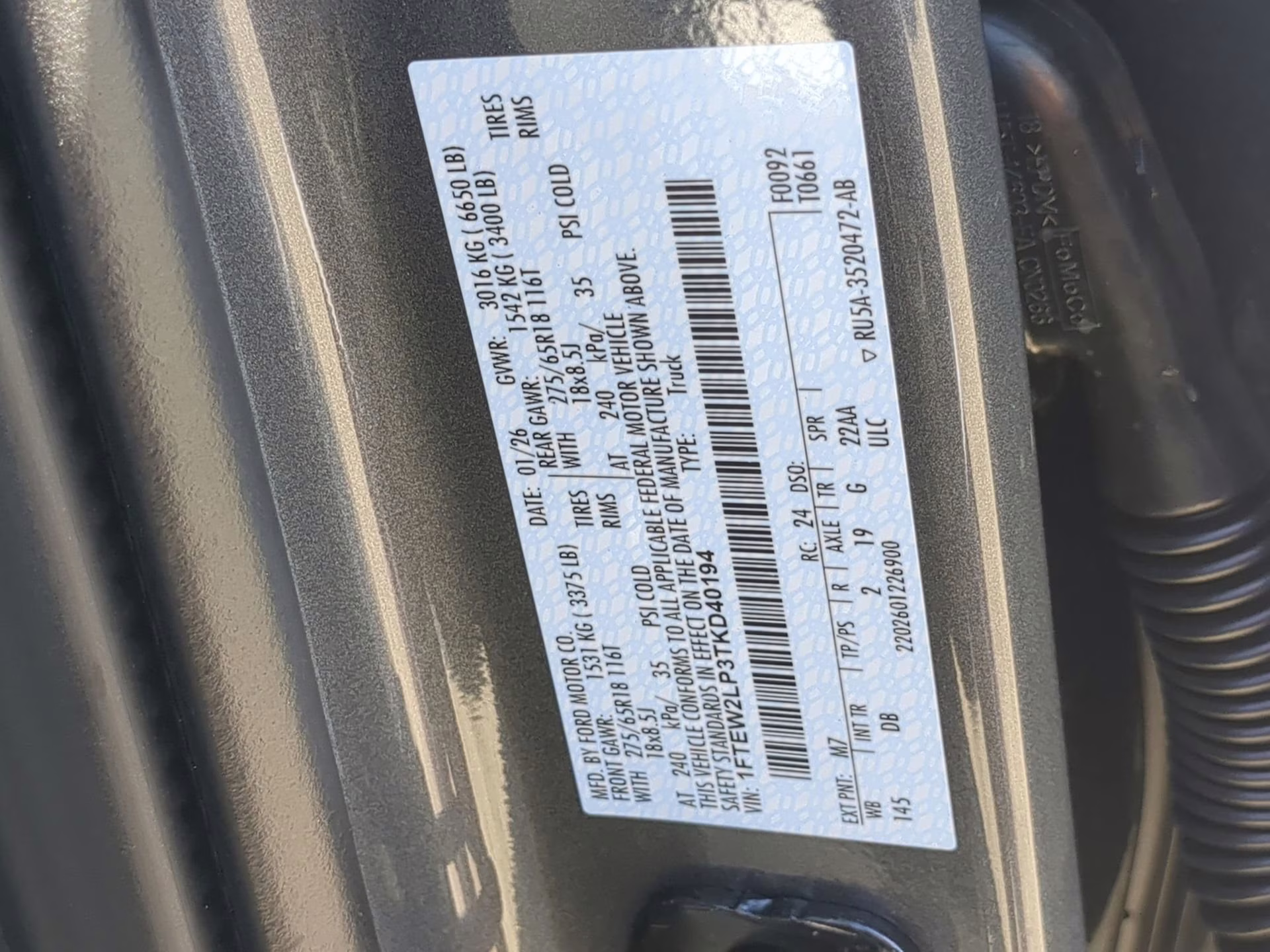 2026 Carbonized Gray Metallic Ford F-150 STX Crew Cab Pickup 4X4 Truck