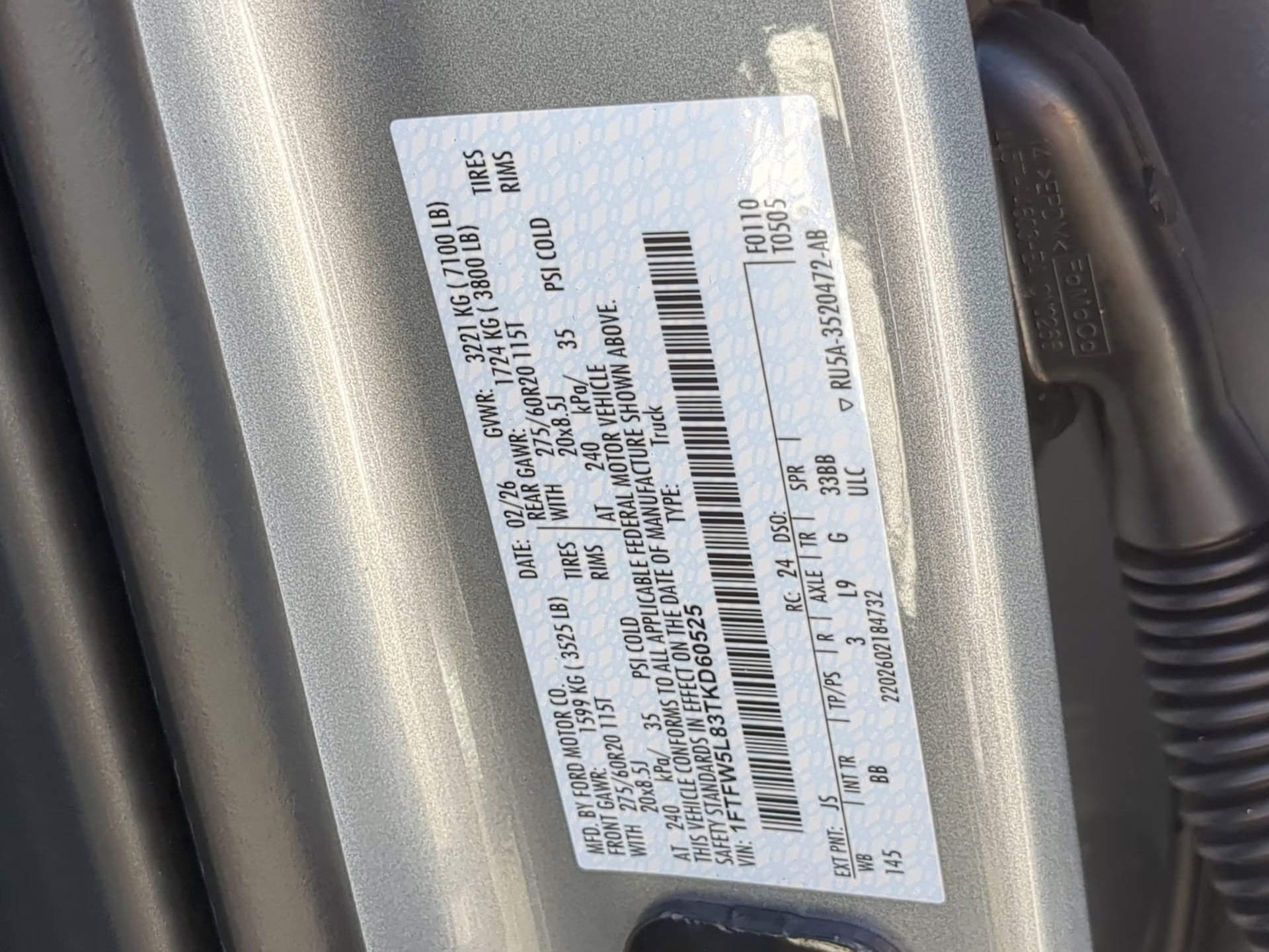 2026 Iconic Silver Metallic Ford F-150 LARIAT Crew Cab Pickup 4X4 Truck