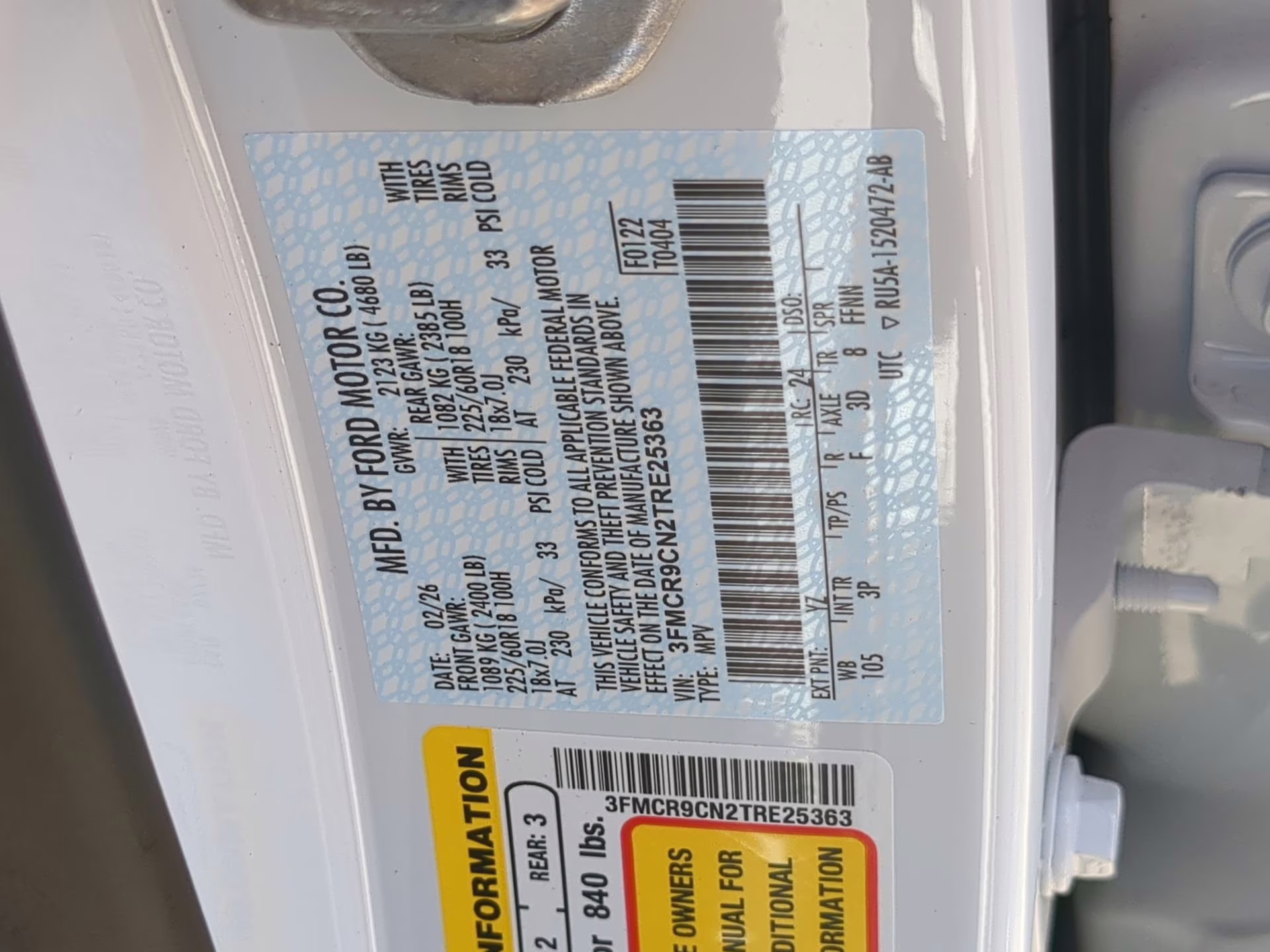 2026 Oxford White Ford Bronco Sport Outer Banks 4X4 SUV