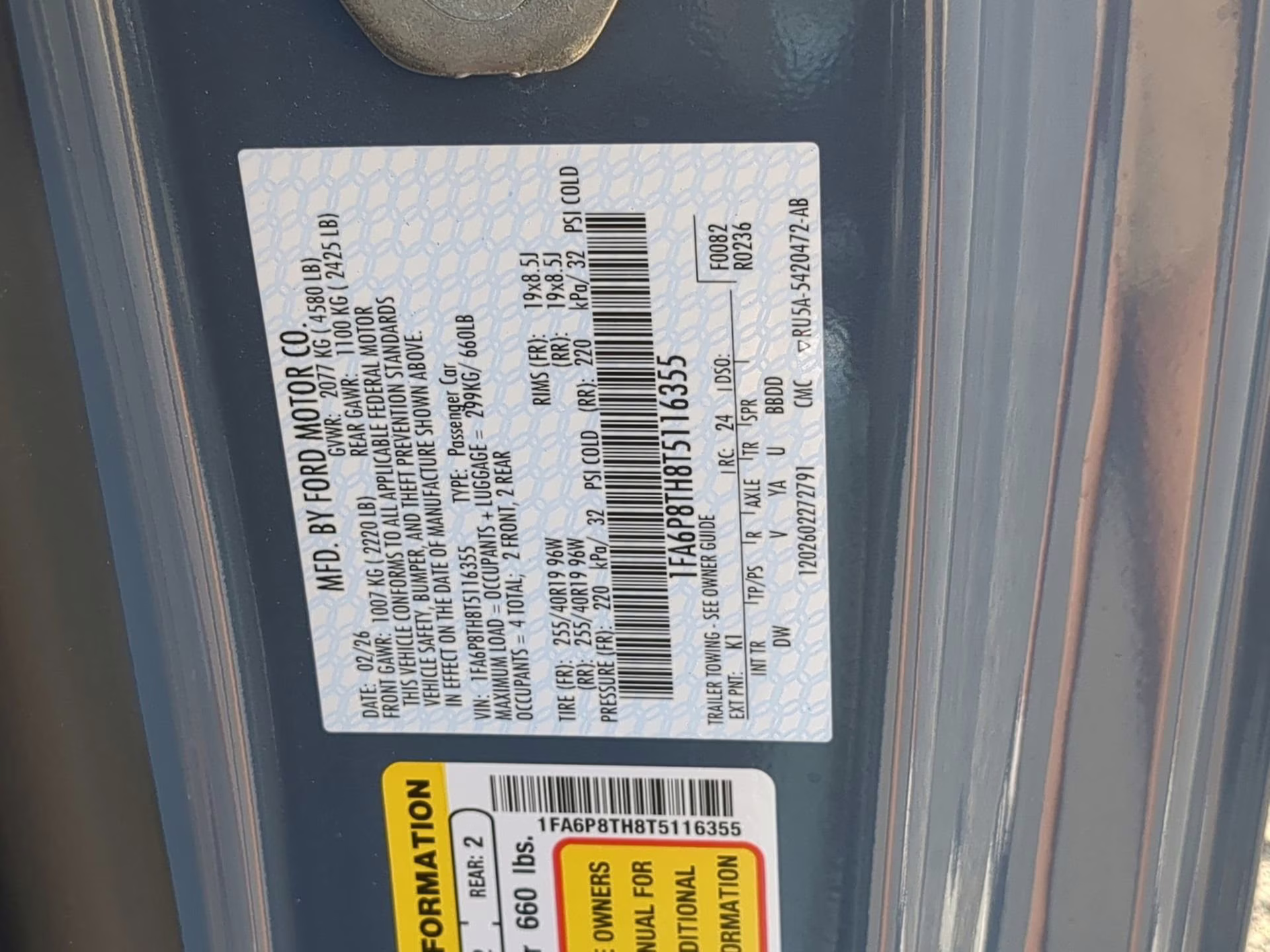 2026 Vapor Blue Metallic Ford Mustang EcoBoost RWD Coupe