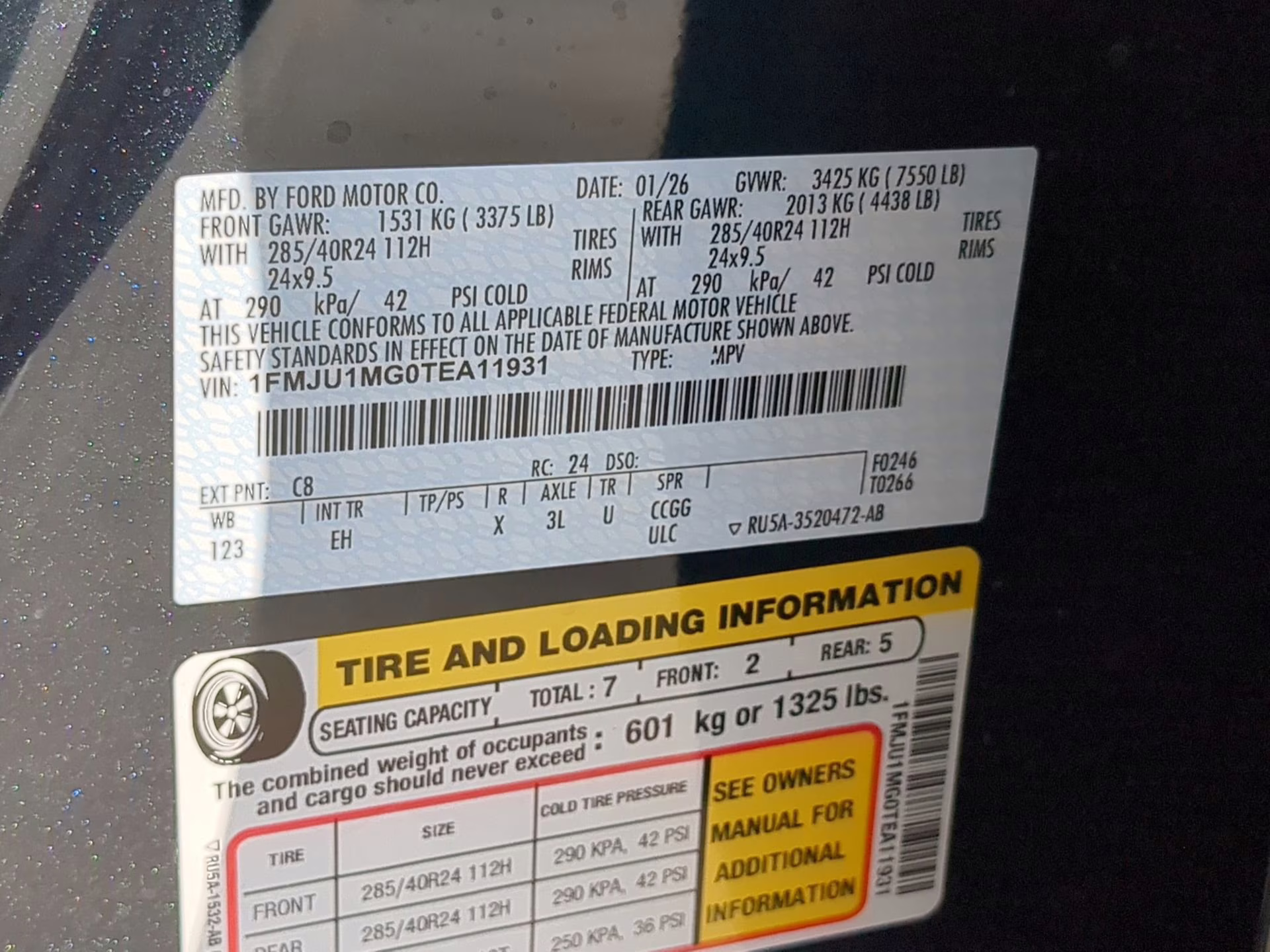 2026 Stone Blue Metallic Ford Expedition Platinum 4X4 SUV