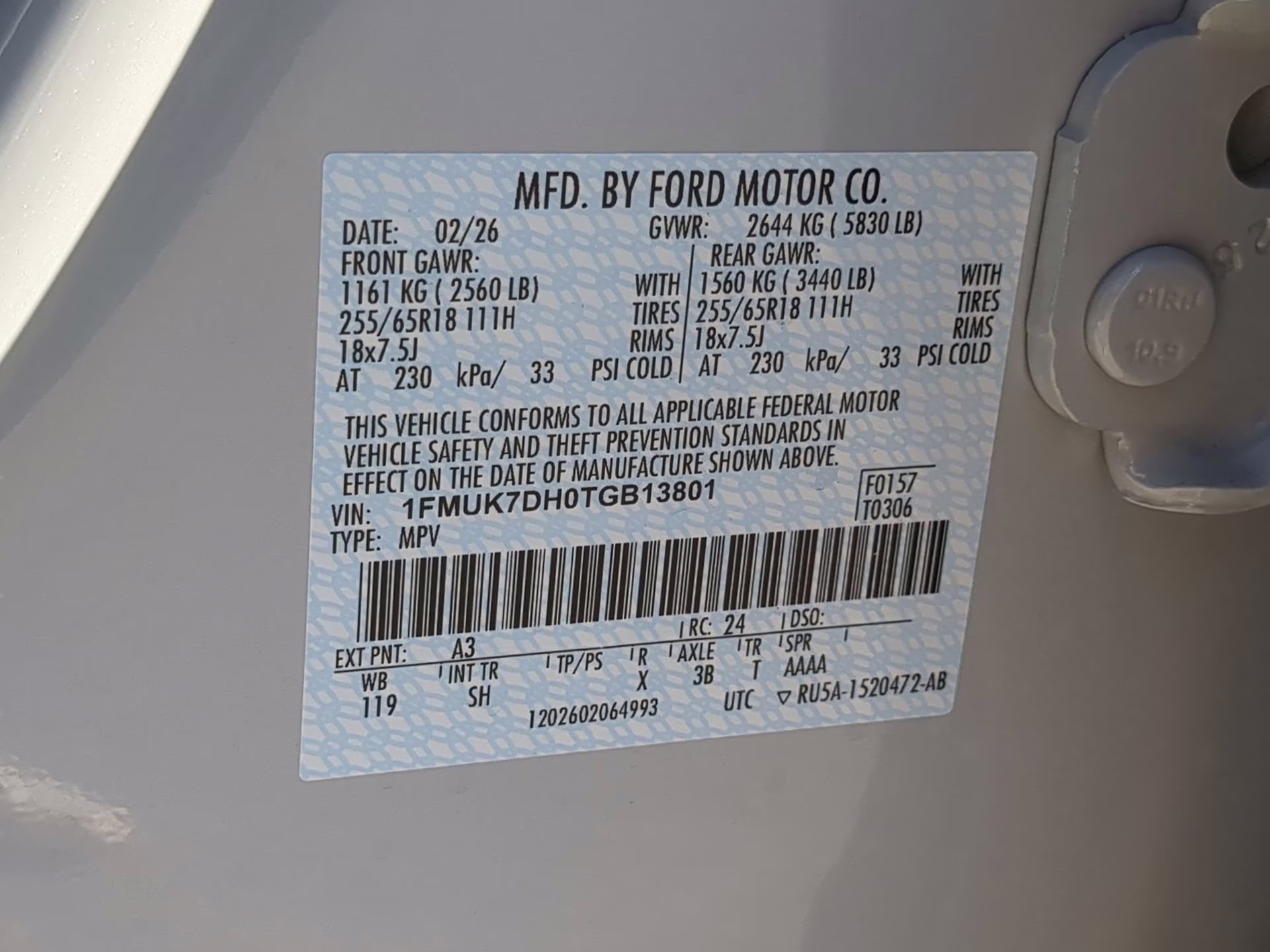 2026 Space White Metallic Ford Explorer Active RWD SUV