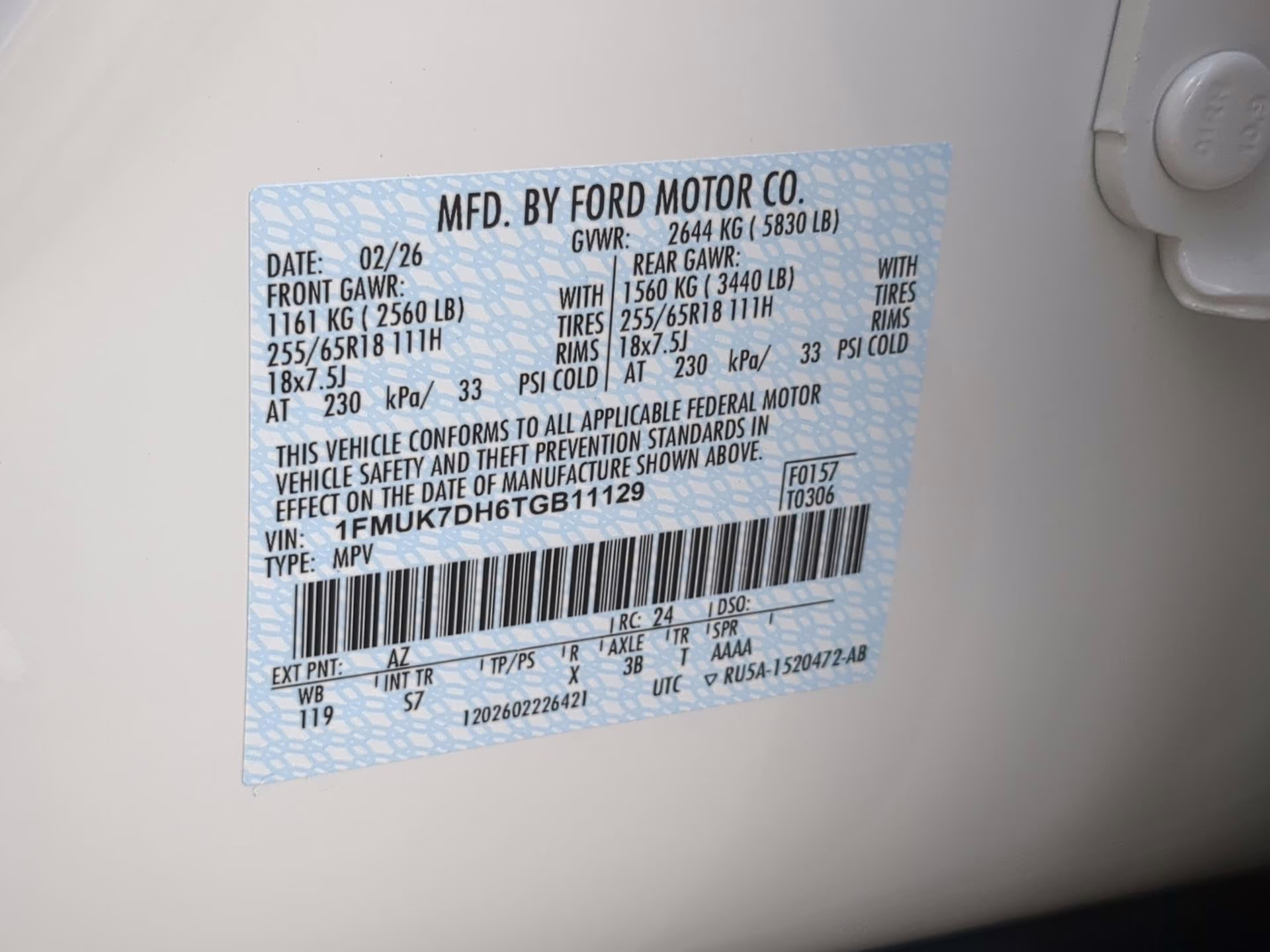 2026 Star White Metallic Tri-Coat Ford Explorer Active RWD SUV