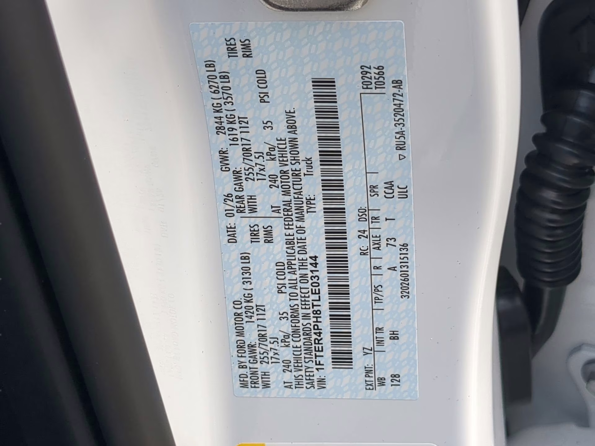 2026 Oxford White Ford Ranger XL Crew Cab Pickup 4X4 Truck