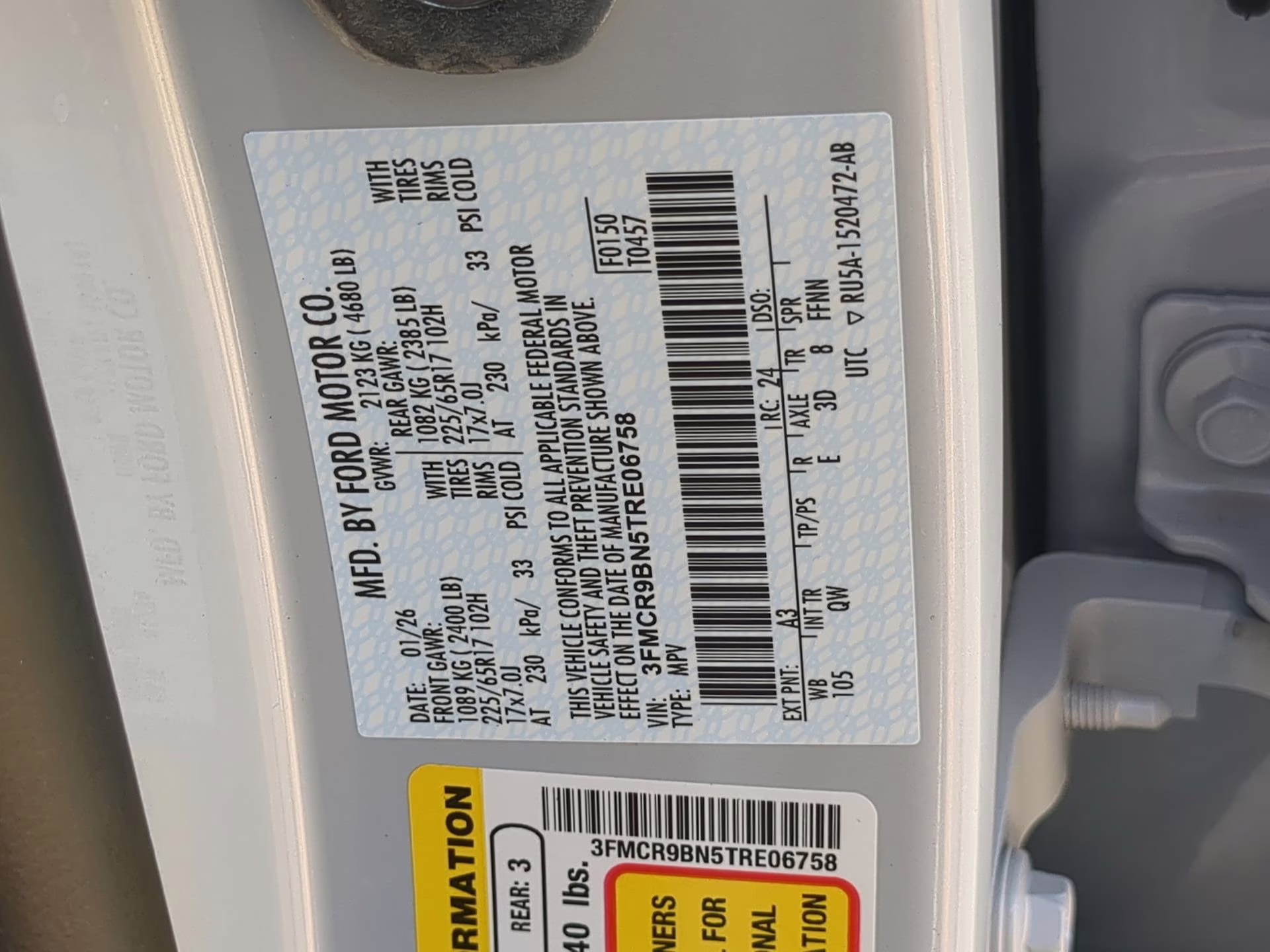 2026 Space White Metallic Ford Bronco Sport Big Bend 4X4 SUV