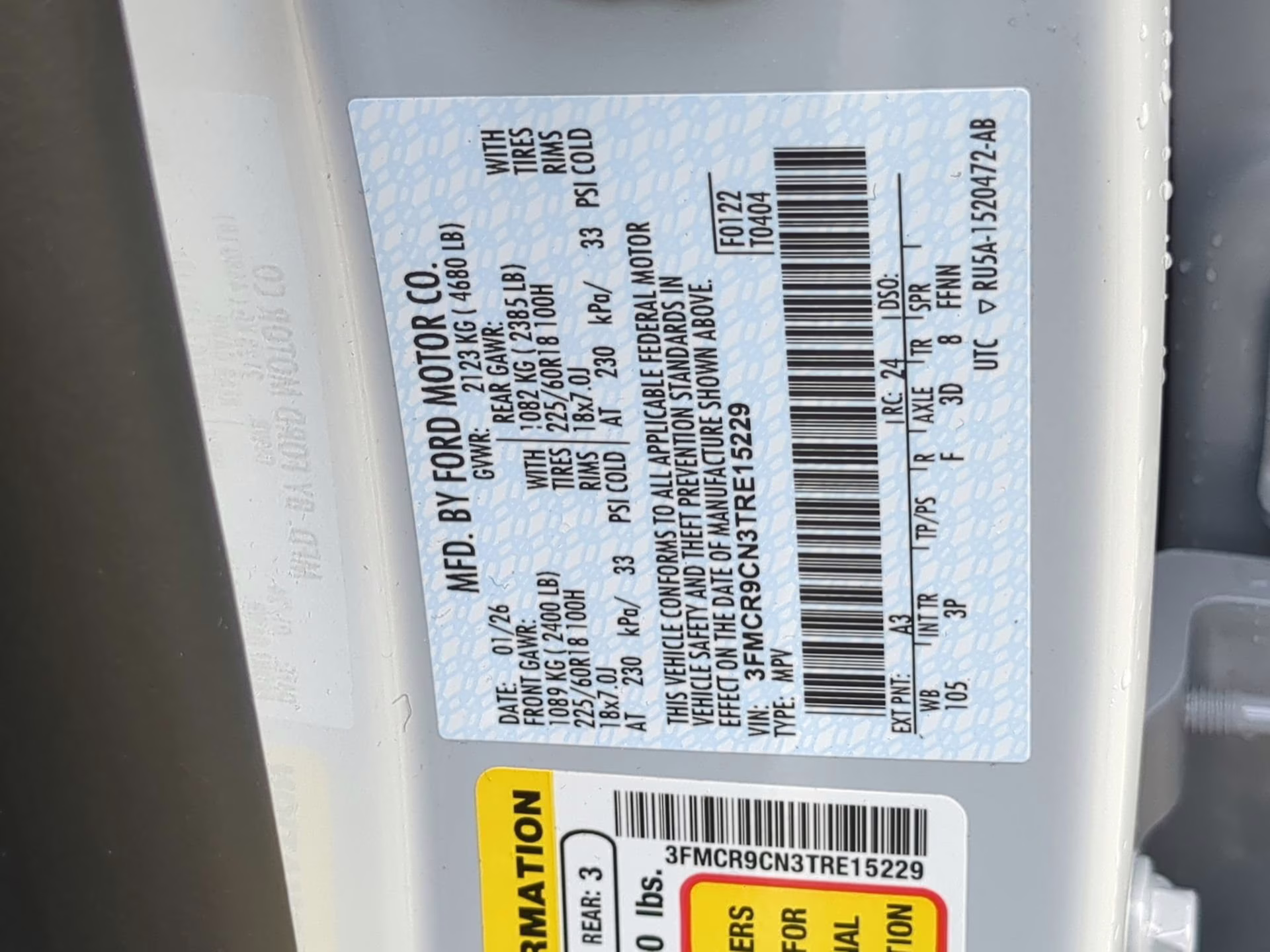 2026 Space White Metallic Ford Bronco Sport Outer Banks 4X4 SUV