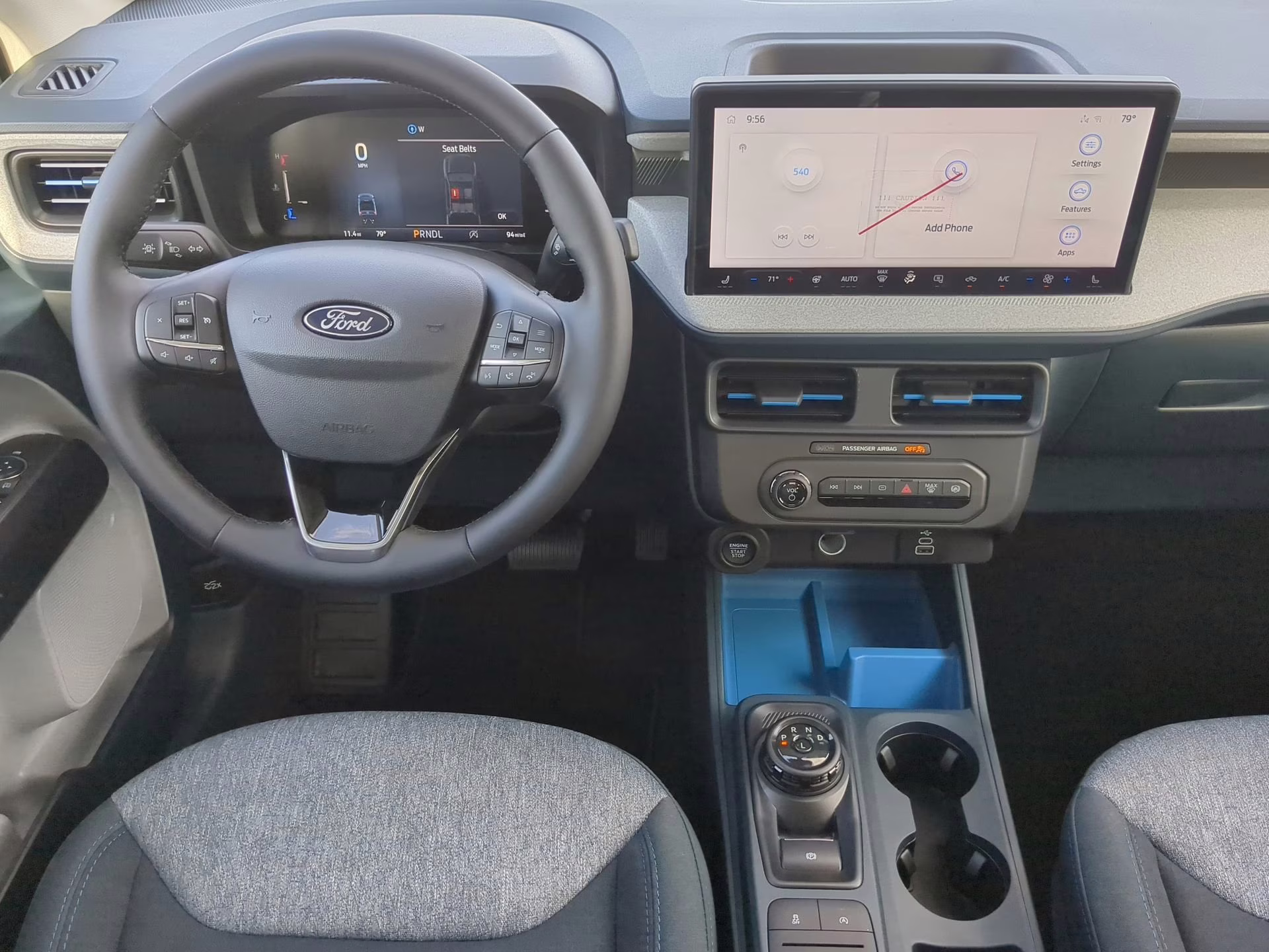 2026 Azure Gray Metallic Tri-Coat Ford Maverick XLT Crew Cab Pickup AWD Truck