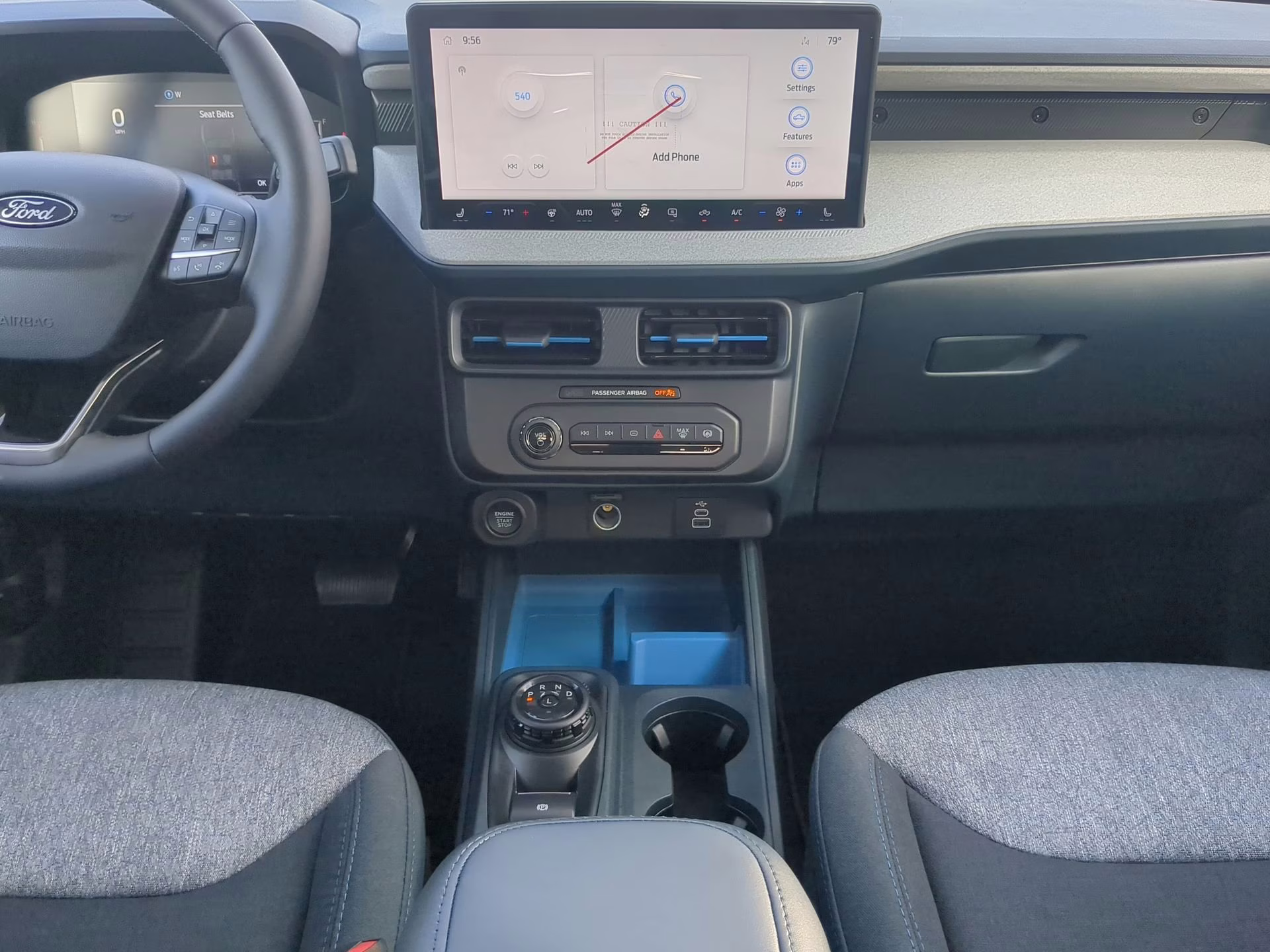 2026 Azure Gray Metallic Tri-Coat Ford Maverick XLT Crew Cab Pickup AWD Truck