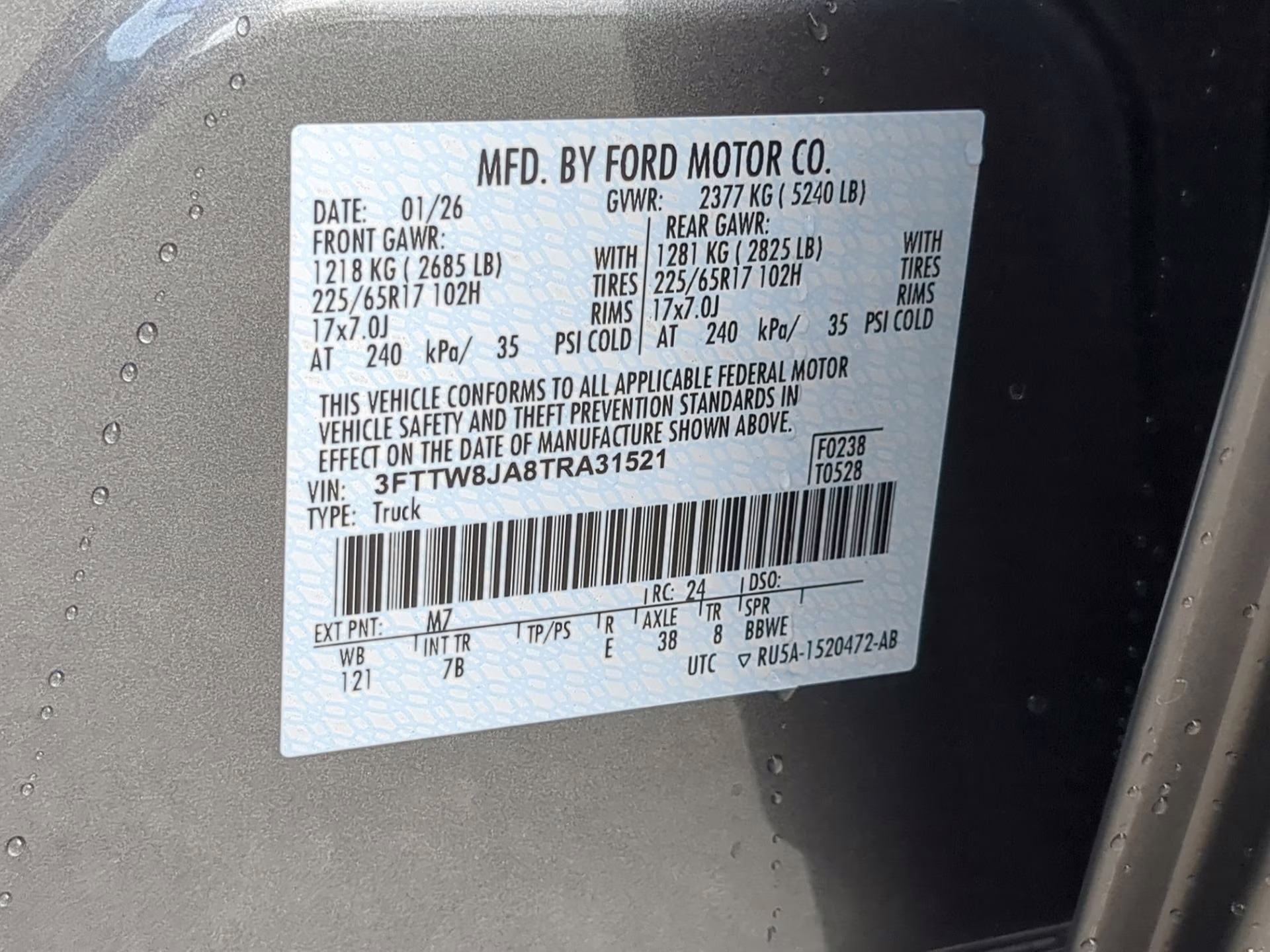 2026 Carbonized Gray Metallic Ford Maverick XLT Crew Cab Pickup AWD Truck