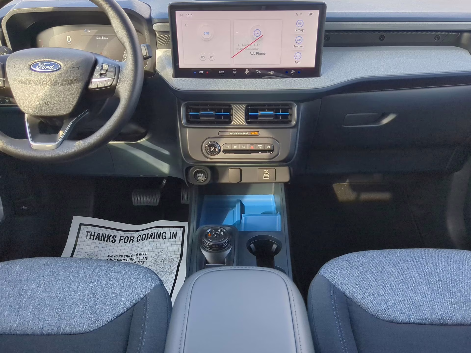 2026 Azure Gray Metallic Tri-Coat Ford Maverick XLT Crew Cab Pickup AWD Truck