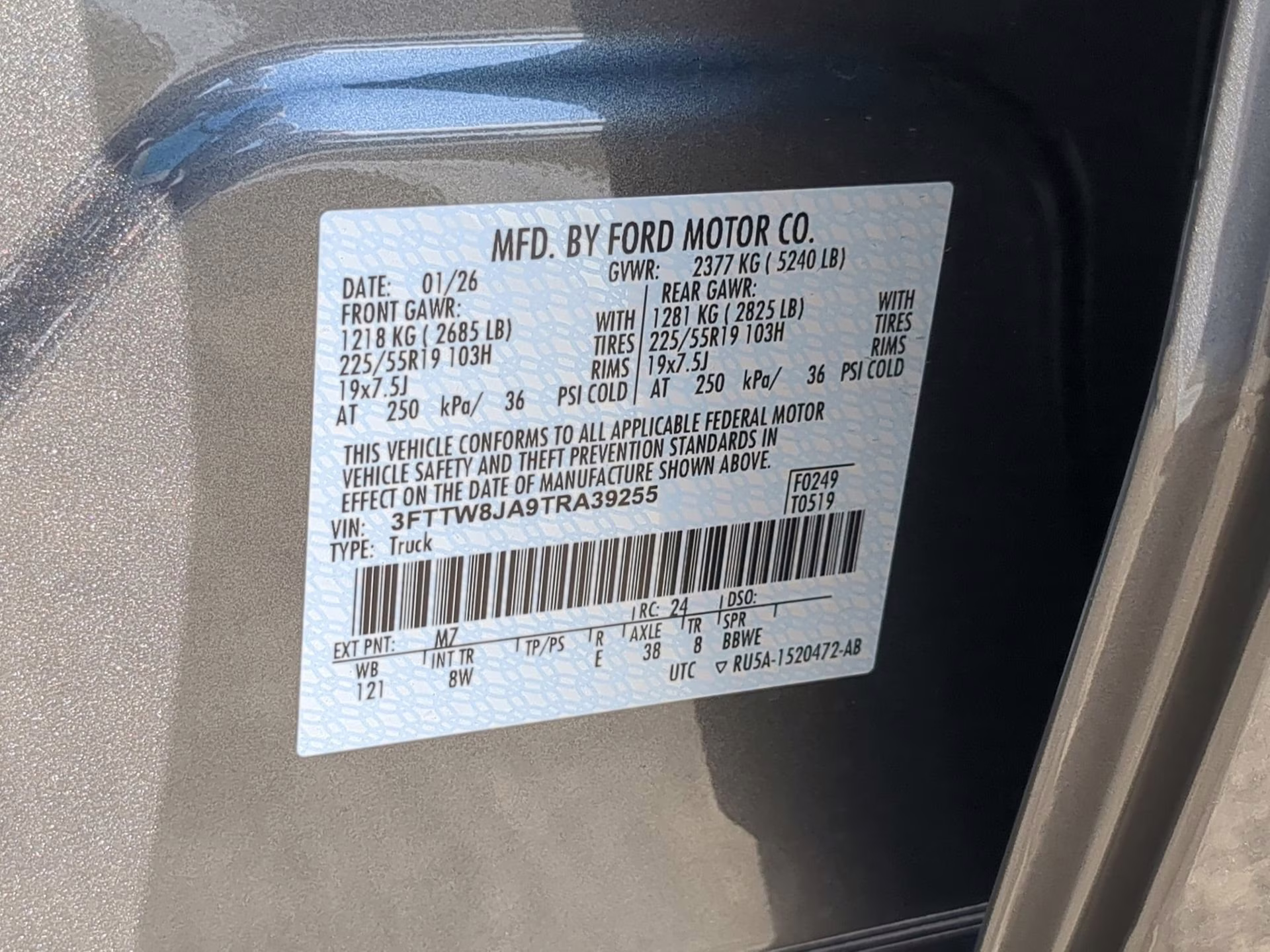 2026 Carbonized Gray Metallic Ford Maverick XLT Crew Cab Pickup AWD Truck