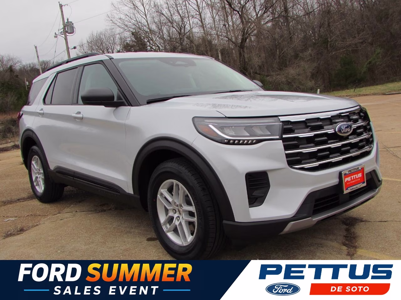 2026 Space White Metallic Ford Explorer Active 4X4 SUV
