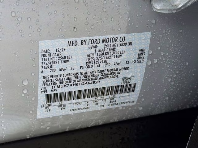 2026 Space White Metallic Ford Explorer ST-Line RWD SUV