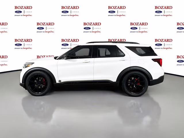 2026 Star White Metallic Tri-Coat Ford Explorer ST Bozard Built RWD SUV