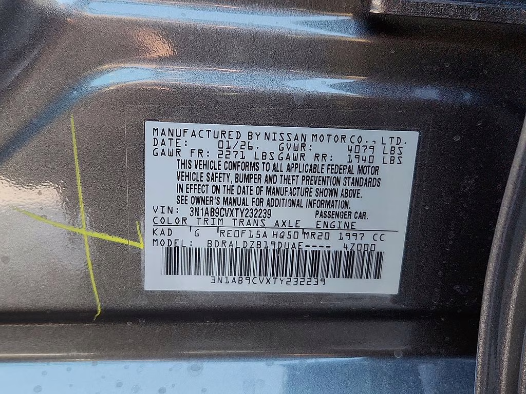 2026 Gun Metallic Nissan Sentra SV FWD Sedan