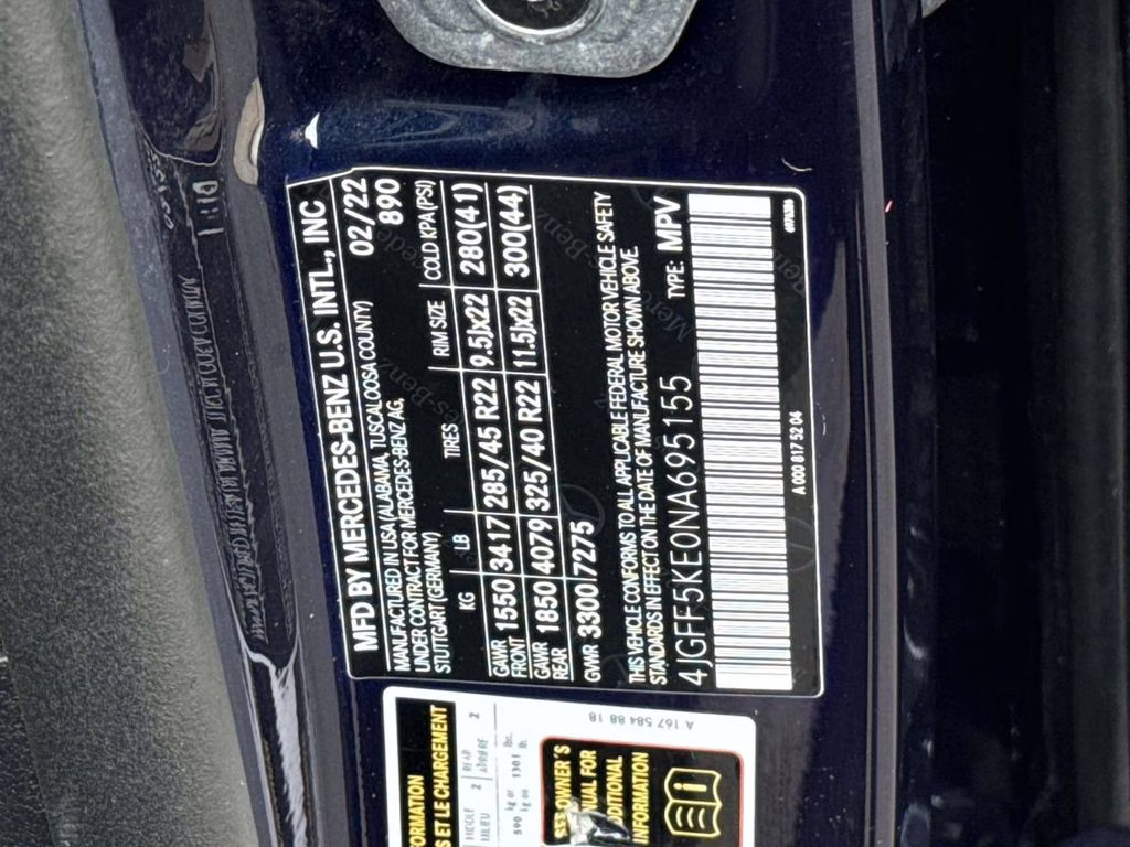 2022 Lunar Blue Metallic Mercedes-Benz GLS GLS 450 AWD SUV