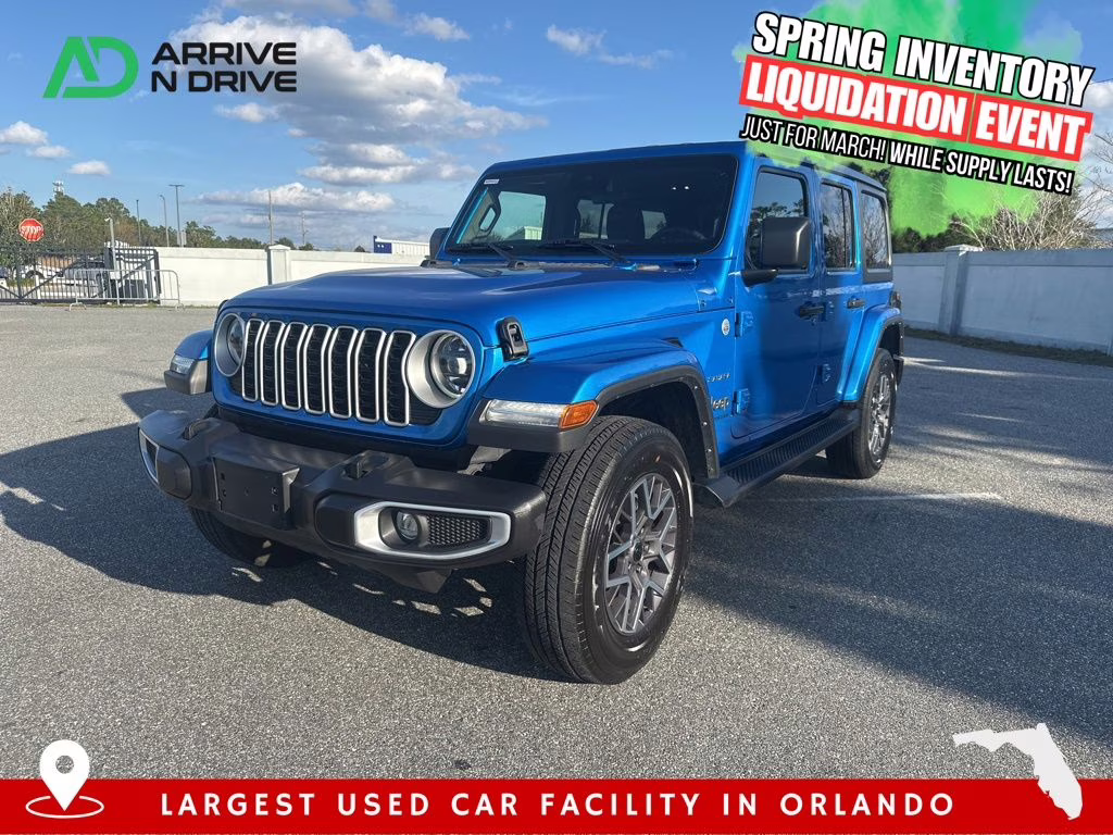 2024 Hydro Blue Pearl Coat Jeep Wrangler Sahara 4X4 SUV