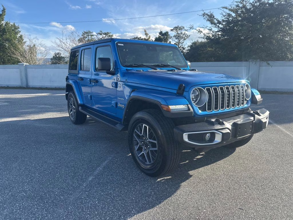 2024 Hydro Blue Pearl Coat Jeep Wrangler Sahara 4X4 SUV