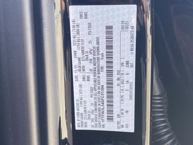 2025 Agate Black Metallic Ford F-150 XLT 4X4 Truck