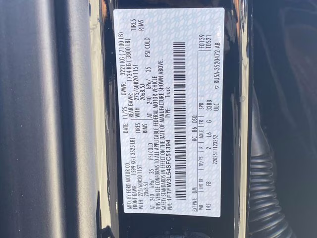 2025 Agate Black Metallic Ford F-150 XLT 4X4 Truck