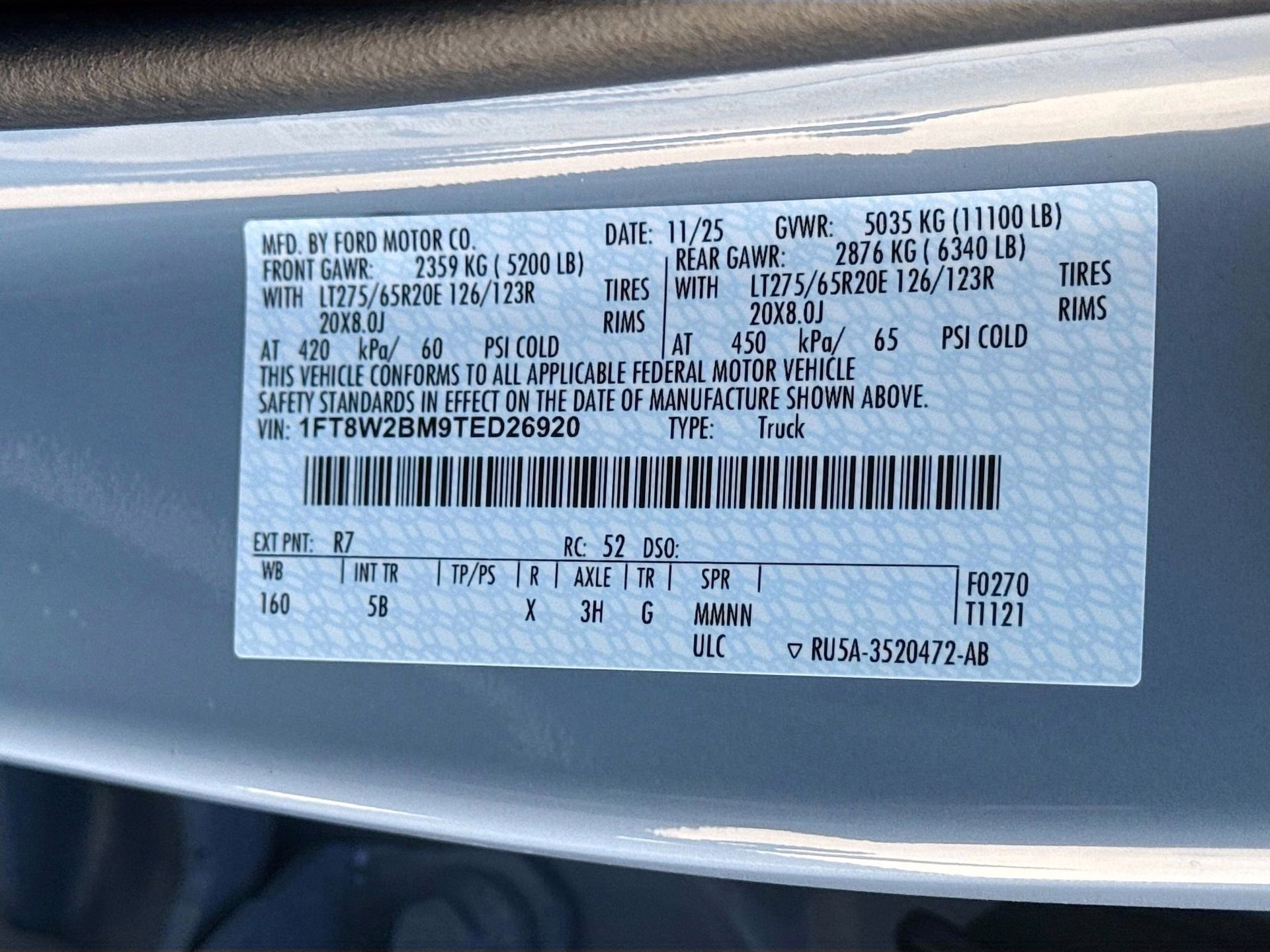 2026 Glacier Gray Metallic Tri-Coat Ford Super Duty F-250 SRW Lariat 4X4 Truck