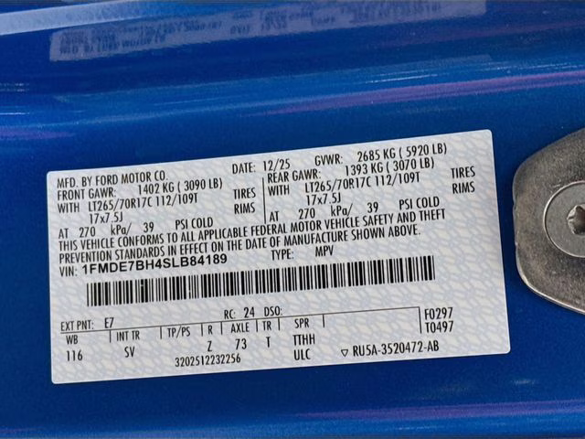 2025 Velocity Blue Metallic Ford Bronco Big Bend Bozard Built 4X4 SUV