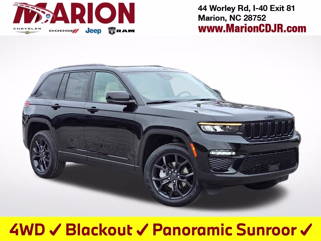 2025 Diamond Black Crystal Pearlcoat Jeep Grand Cherokee Limited 4X4 SUV
