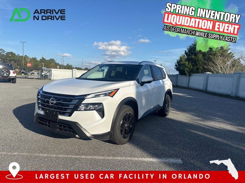 2025 Glacier White Nissan Rogue SV AWD SUV