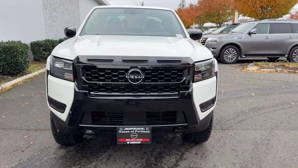 2026 Glacier White Nissan Frontier SV 4X4 Truck