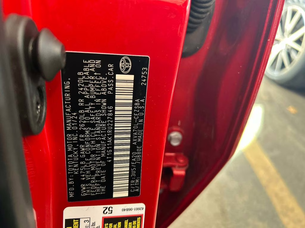 2024 Red Toyota Camry SE FWD Sedan