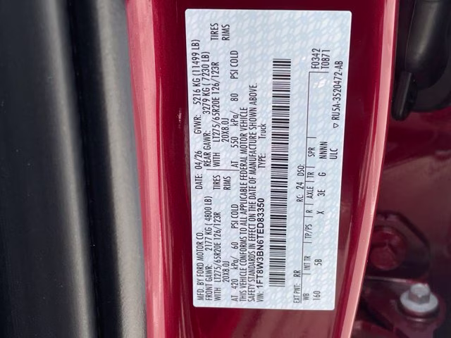 2026 Ruby Red Metallic Tinted Clearcoat Ford Super Duty F-350 SRW LARIAT 4X4 Truck