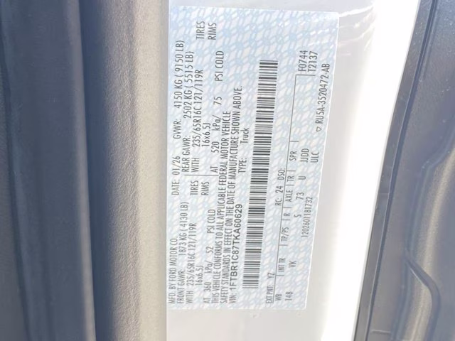 2026 Oxford White Ford Transit Cargo Van Base RWD Van