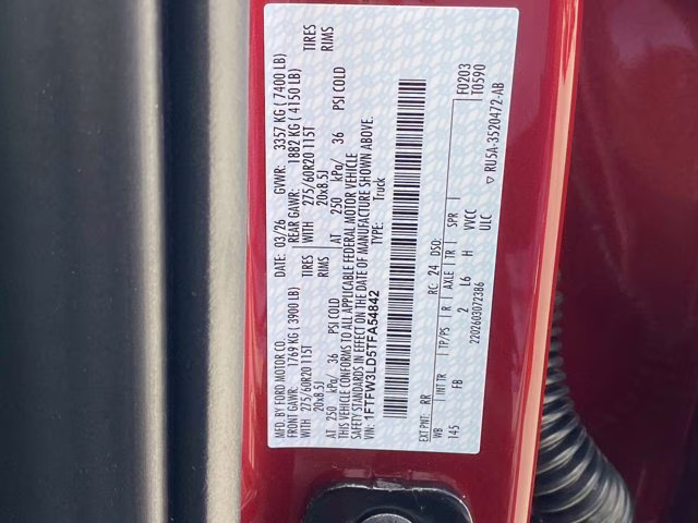 2026 Ruby Red Metallic Tinted Clearcoat Ford F-150 XLT 4X4 Truck