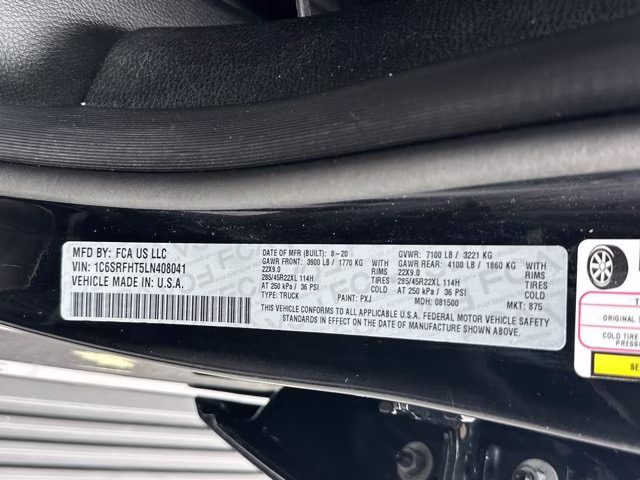 2020 Black Ram 1500 4X4 Truck