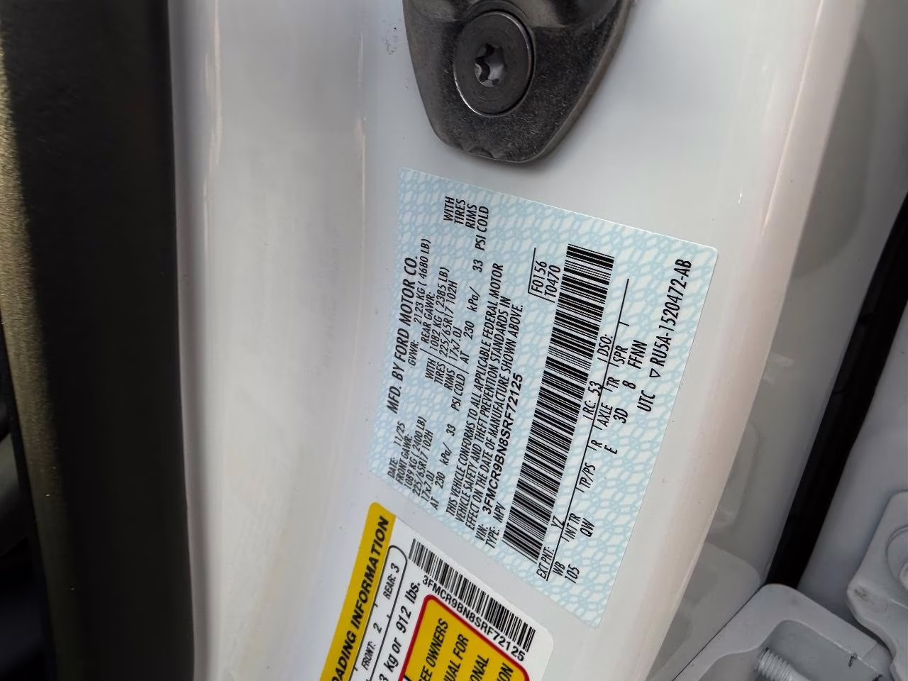 2025 Oxford White Ford Bronco Sport Big Bend 4X4 SUV