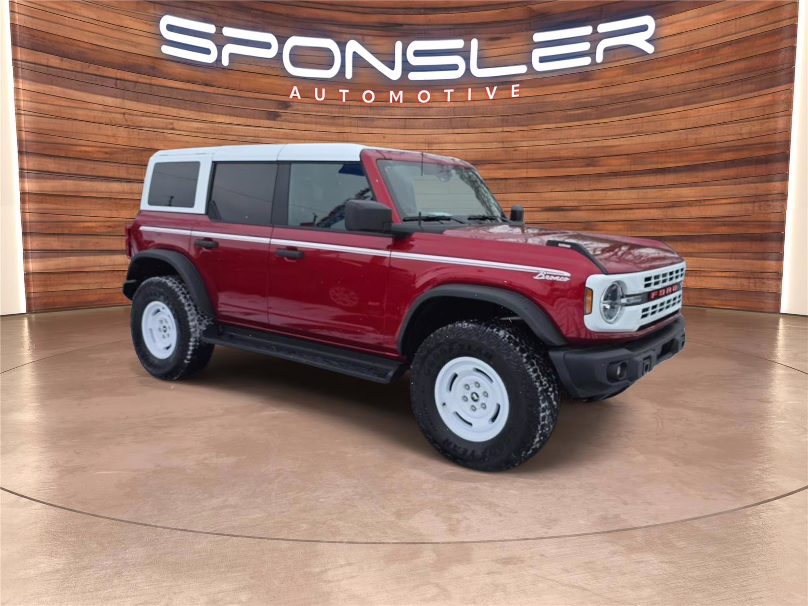 2025 Ruby Red Metallic Tinted Clearcoat Ford Bronco Heritage Edition 4X4 SUV