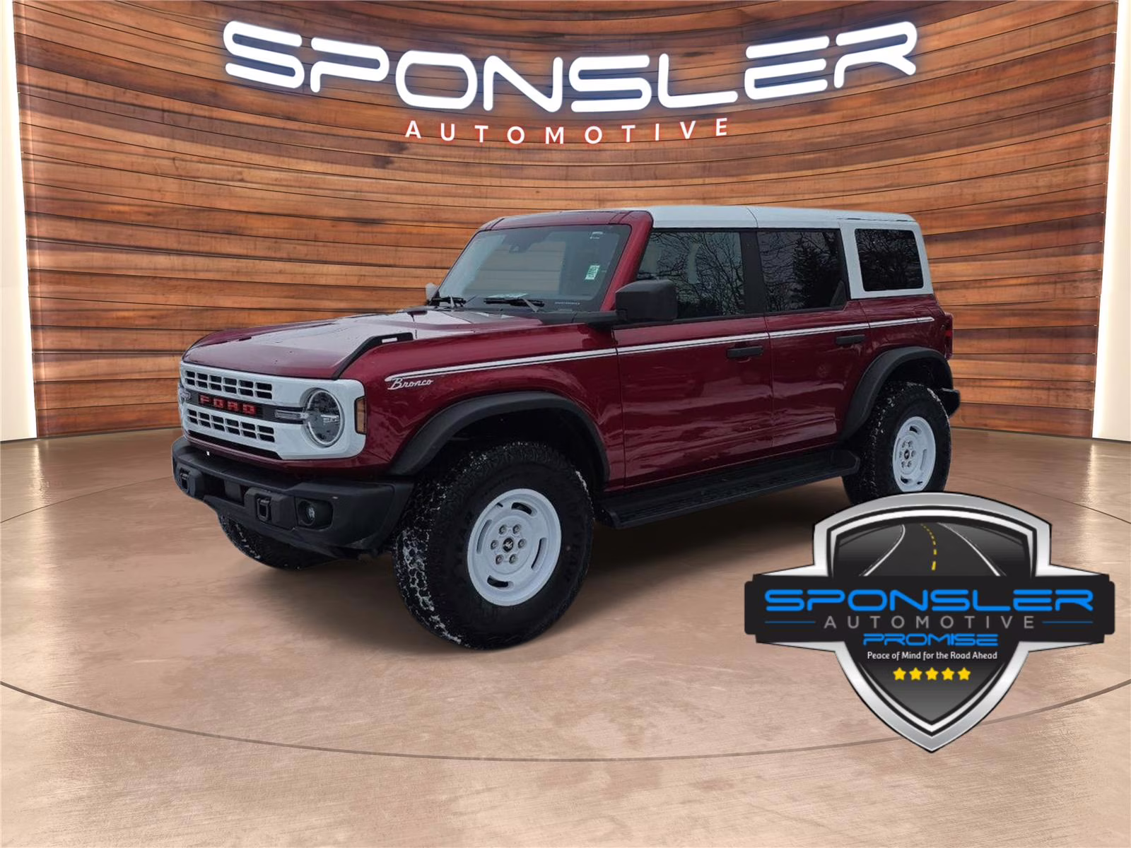2025 Ruby Red Metallic Tinted Clearcoat Ford Bronco Heritage Edition 4X4 SUV