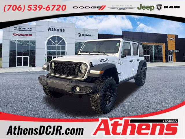 2026 Bright White Clearcoat Jeep Wrangler Willys 4X4 Convertible