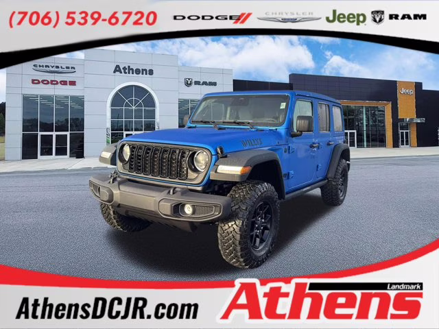 2026 Hydro Blue Pearlcoat Jeep Wrangler Willys 4X4 Convertible