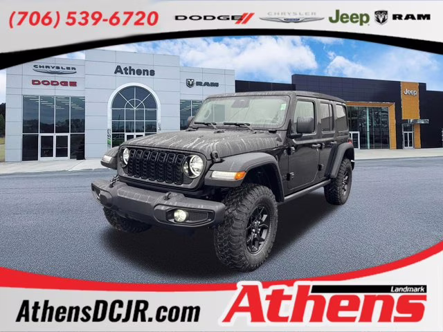 2026 Black Clearcoat Jeep Wrangler Willys 4X4 Convertible