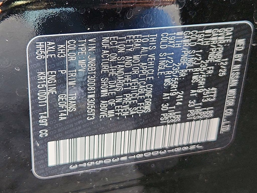 2026 Super Black Nissan Rogue Platinum AWD SUV