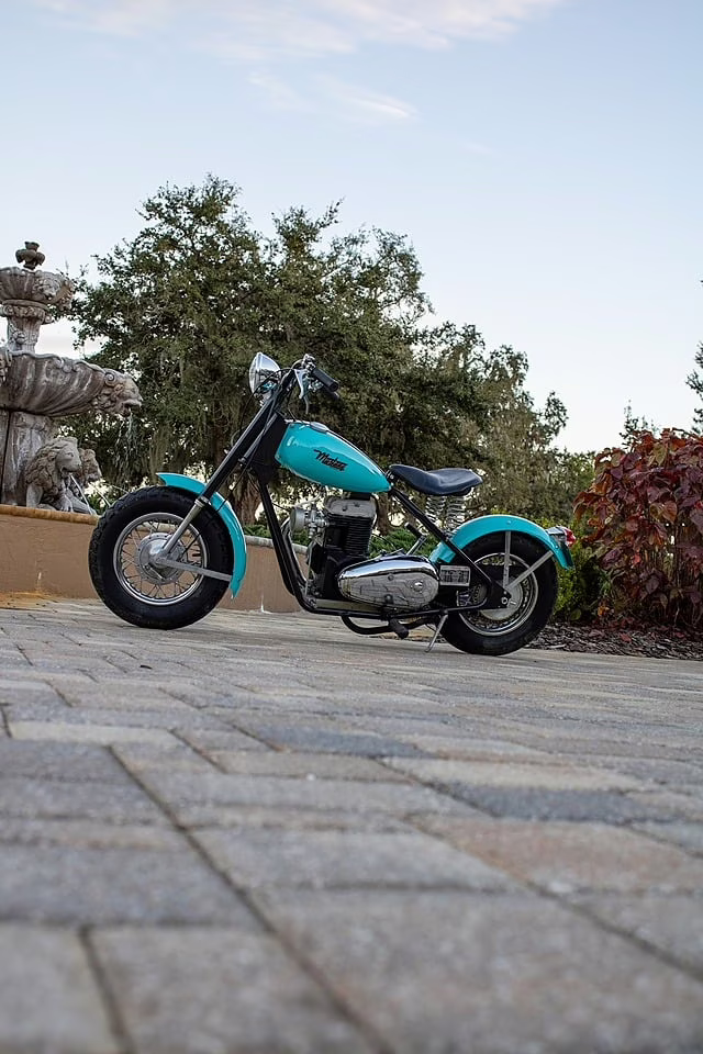 1965 Blue Mustang Stallion Motorcycle Motorcycle