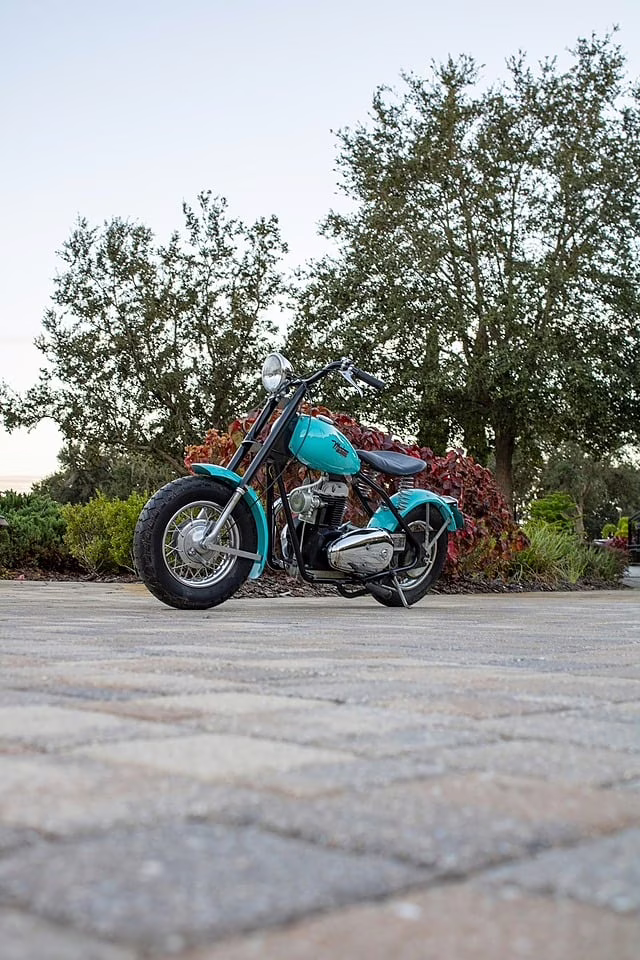 1965 Blue Mustang Stallion Motorcycle Motorcycle