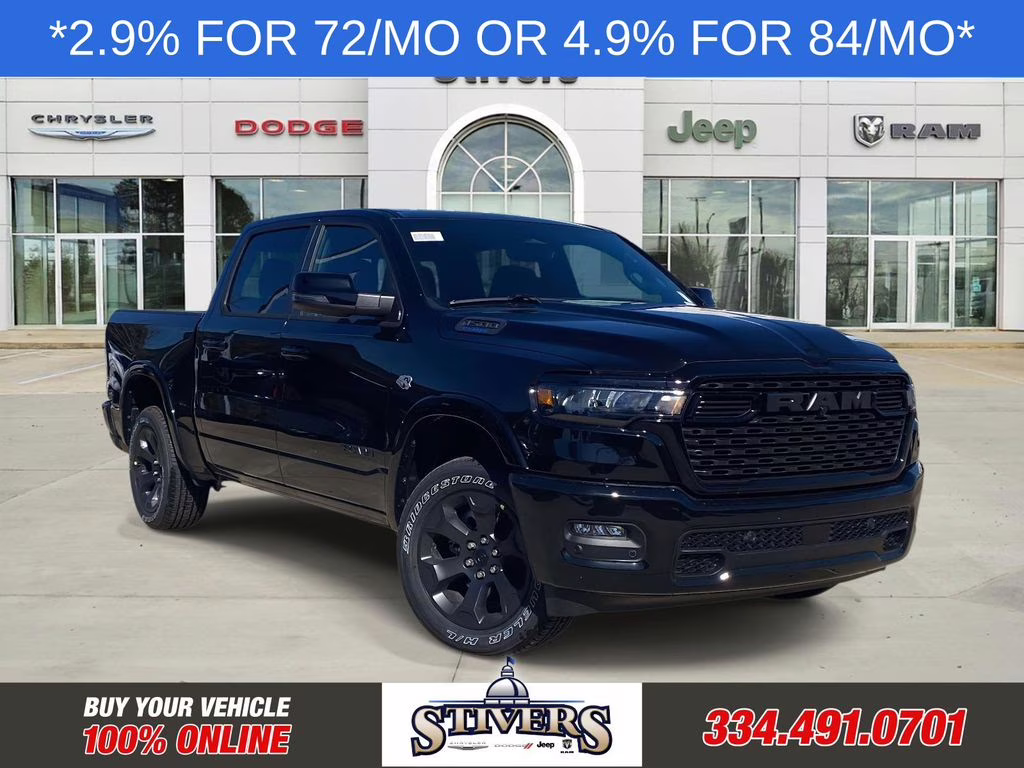 2026 Diamond Black Crystal Pearlcoat Ram 1500 Big Horn/Lone Star 4X4 Truck