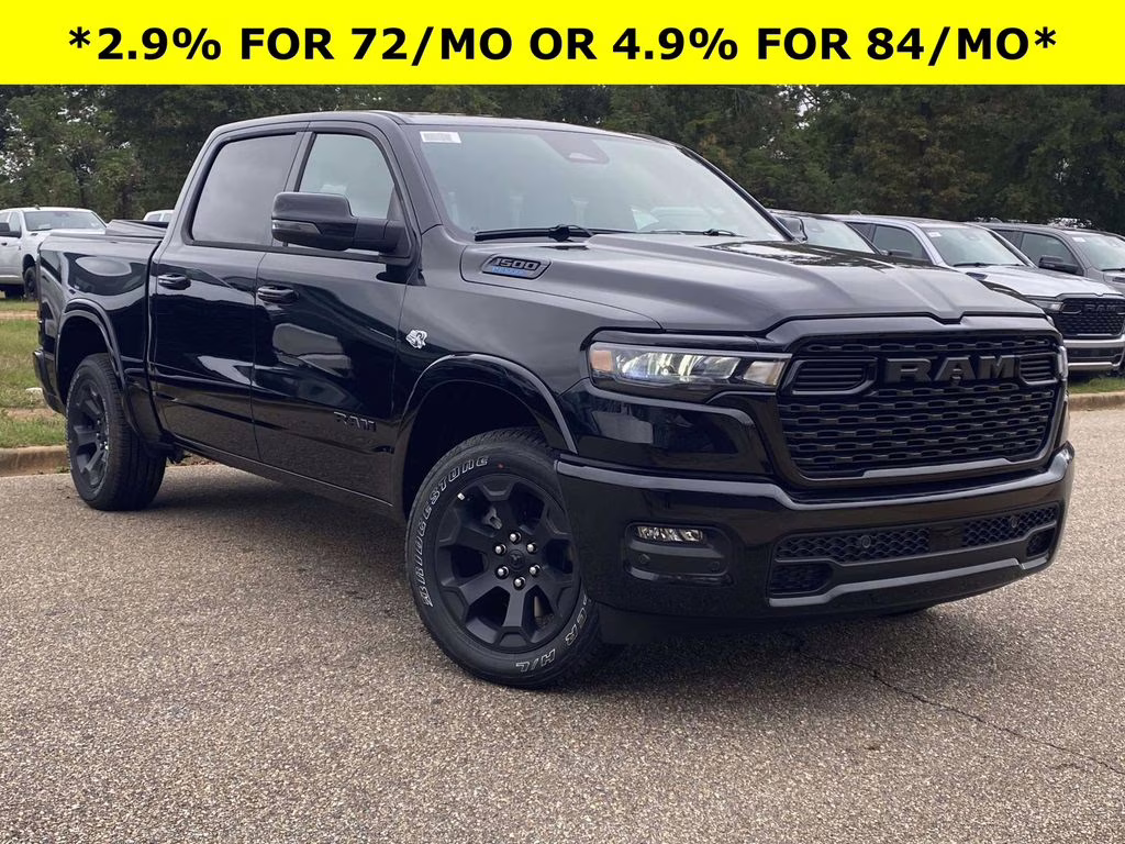 2026 Diamond Black Crystal Pearlcoat Ram 1500 Big Horn/Lone Star 4X4 Truck